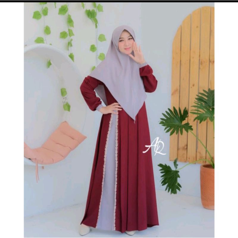 RAYYA SET BERGO ORI AR//GAMIS MIX RENDA