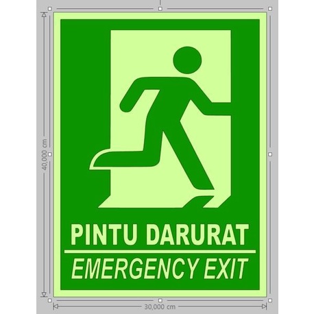 

STICKER PINTU DARURAT (GLOW IN THE DARK) 3040