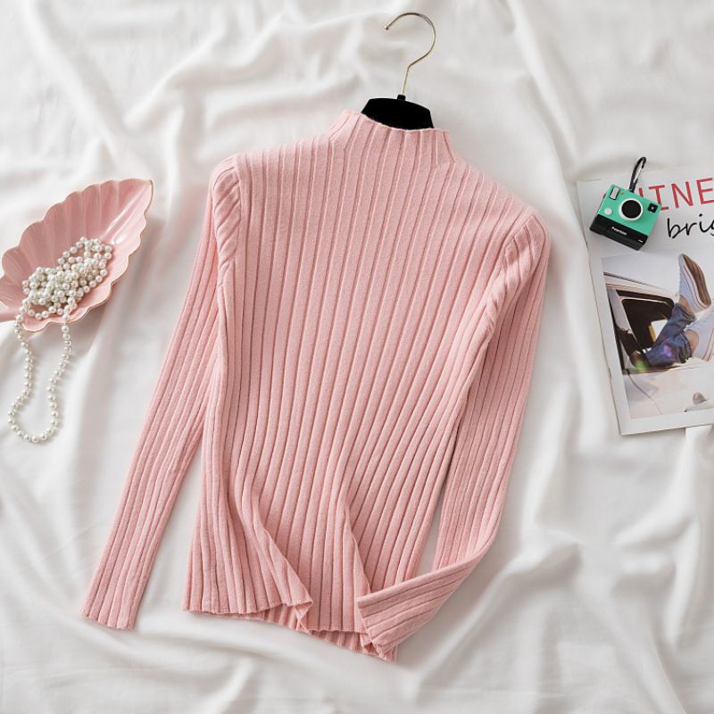 Turtleneck//Salur//Sweater//Wanita//Elastis//Turtleneck//Inner