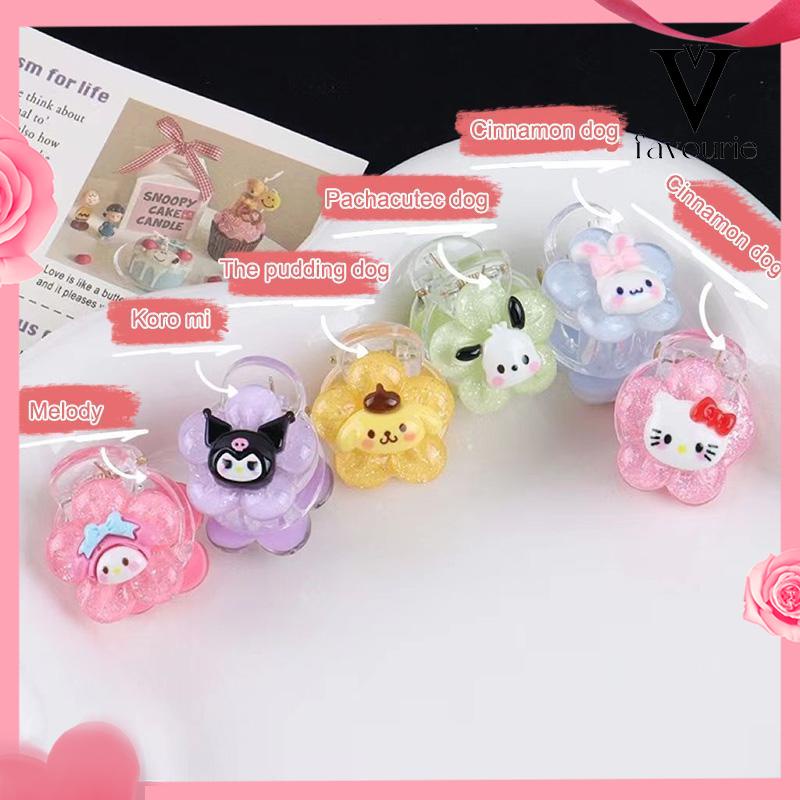 CODJepit Rambut Bunga Transparan Cinnamoroll Kuromi Teenage Student Cartoon Sweet Hair Clip-FA