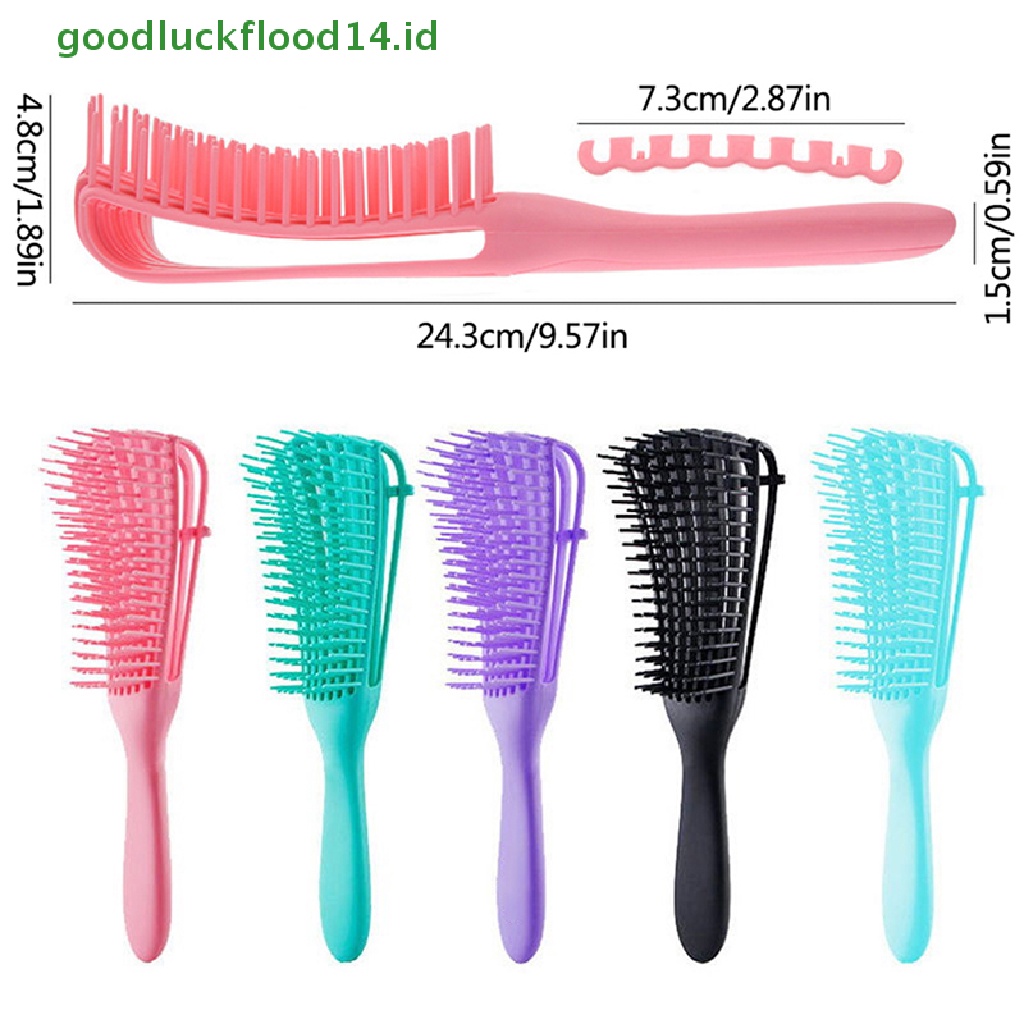 [GOOGFOUR] Sikat Rambut Detangling Brush Pijat Kulit Kepala Sisir Rambut Detangling Brush for Curly Hair Brush Detangler Sikat Rambut Wanita Pria Salon [TOP]