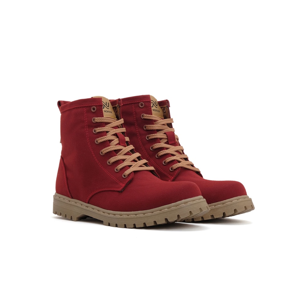 Nokha Sepatu Boots Harlow Maroon Pria