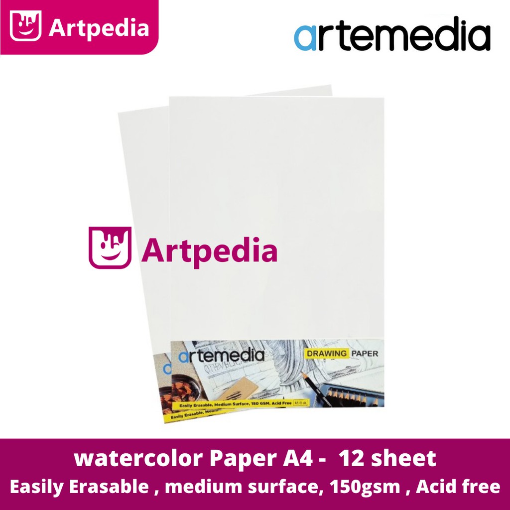 

ARTEMEDIA DRAWING PAPER A4 150GSM 12SH / KERTAS GAMBAR A4 150 GSM