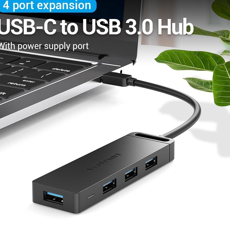 Rekomendasi Vention Hub Adapter 4 Port Usb 3.0 Tipe C Kecepatan Tinggi Usb 3.0 Untuk Laptop Pc