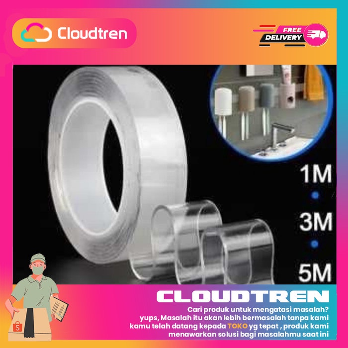 

SzGlue Double Tape Perekat No Trace Washable Sticker - J007 - 1M X 3CM