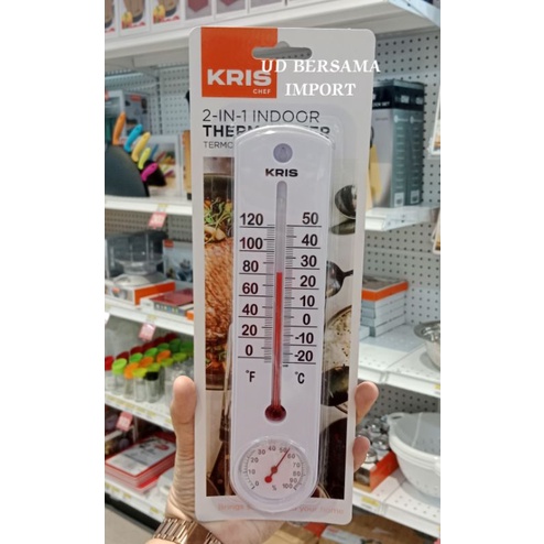 KRISCHEF Termometer Ruangan Indor/Alat Pengukur Suhu&amp;Kelembapan-G327