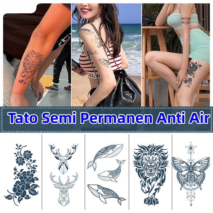 Stiker Tato Semi Permanen Tato Temporer Tahan Lama 15 Hari Tato  Waterproof  11cm*18cm