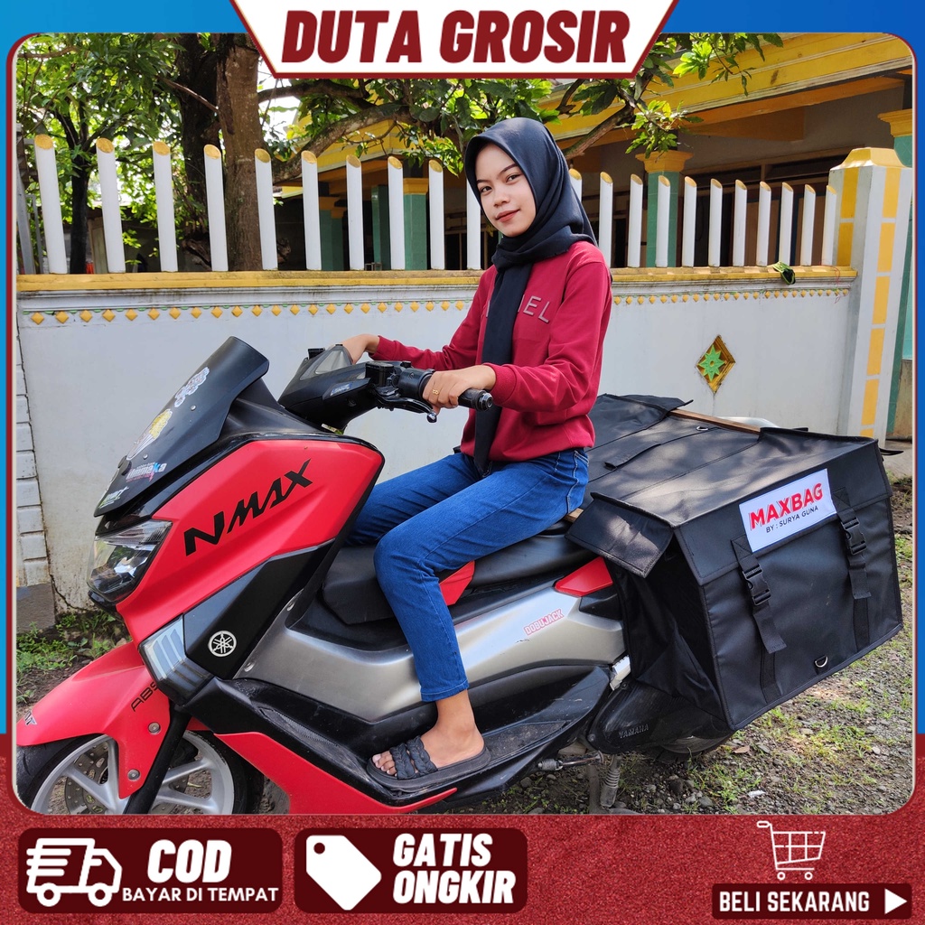 Tas motor kurir MAXBAG cocok di gunakan untuk delivery makanan laundry kirim barang tas ronjot bahan