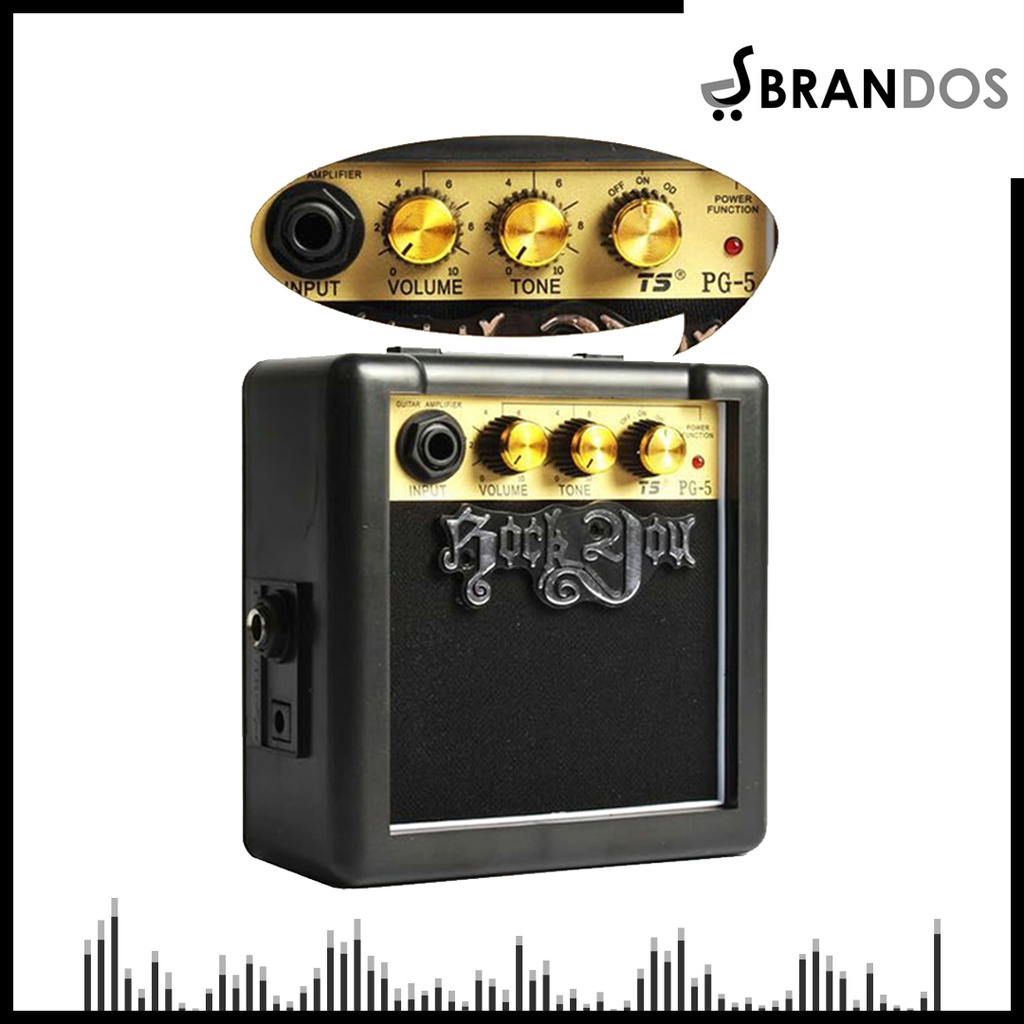 Amplifier Gitar / Mini Ampli Gitar Elektrik dan Akustik Rock You PG-5