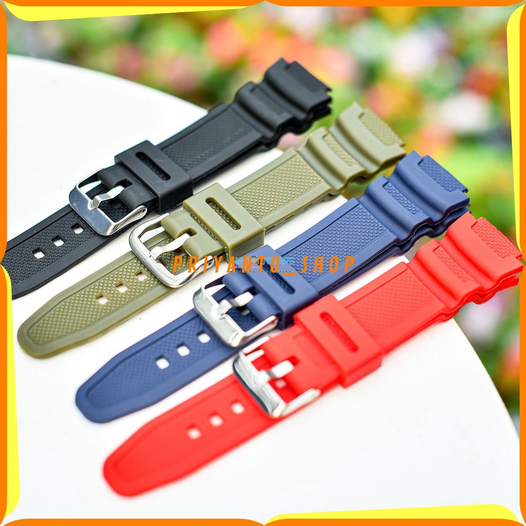 STRAP TALI JAM TANGAN DIGITAL AE1000W AE1100W AE-1000 AE-1100 AE 1000 1100 HITAM FREE PEN