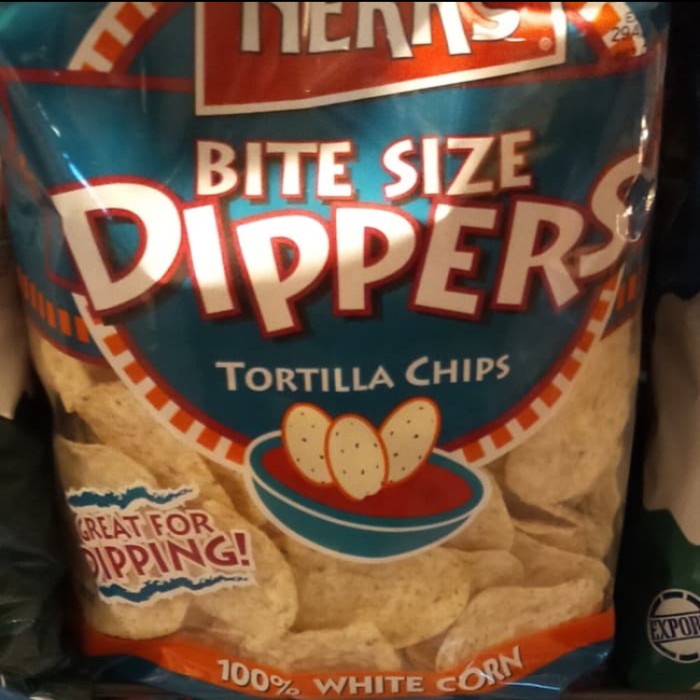 

Herr's bite size dippers tortilla chips 7oz snack