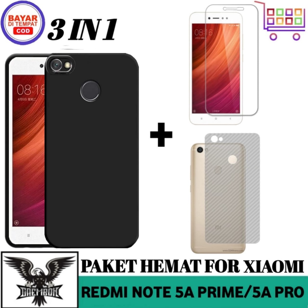 Promo Case Xiaomi Redmi Note 5A Pro Note 5A Prime Free TG Layar Dan Garskin Premium Anti Bekas Sidik Jari