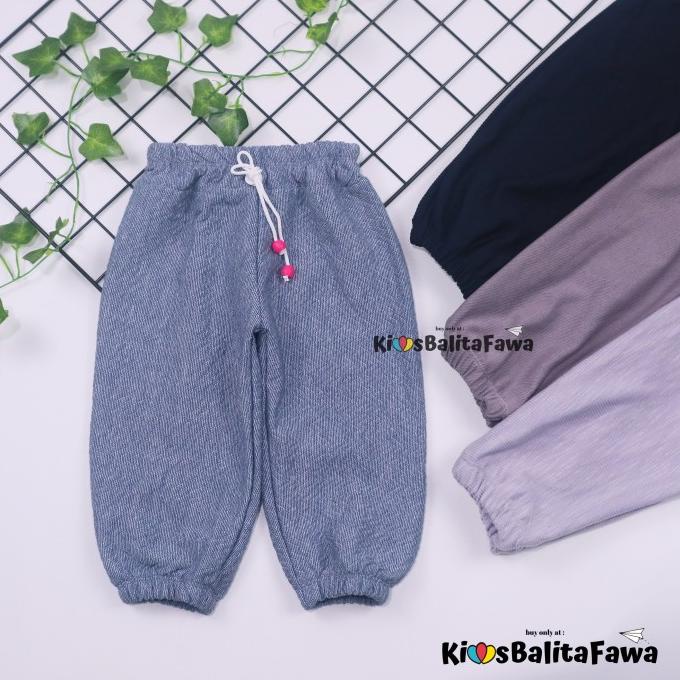 (Anak Perempuan) Jogger Polos Molly Uk 1-10 Tahun / Joger Pants Celana