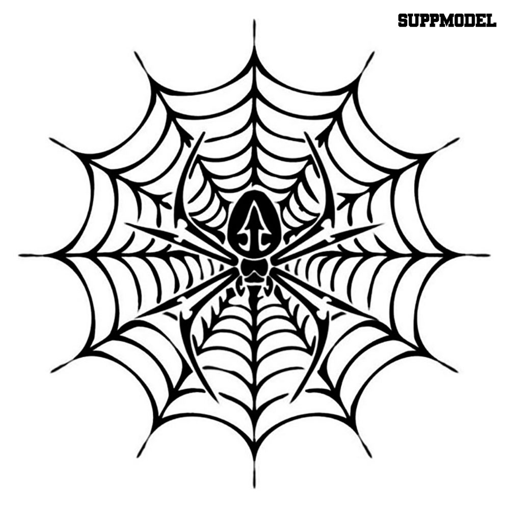 [Dekorasi] Spider Web Style Stiker Jendela Body Mobil Spider Reflektif Decal Decor Aksesoris