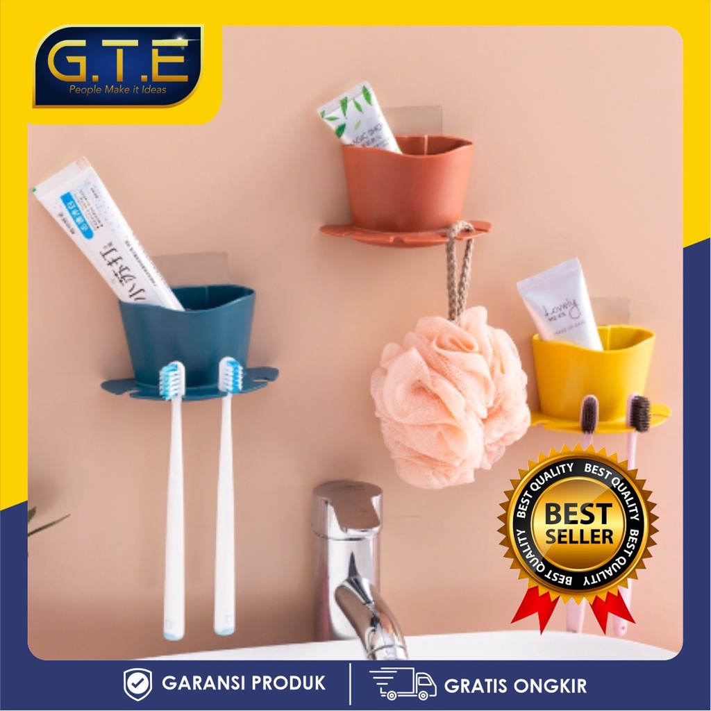 GTE | RAK SIKAT GIGI PLASTIK / HOLDER SIKAT GIGI DAN PASTA GIGI PUNCH FREE