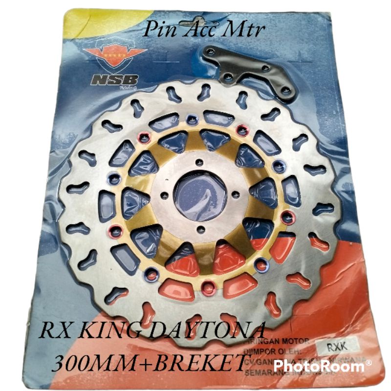 Piringan Disc Cakram Depan Variasi RX KING Daytona Gold Frouting UK 300mm Pluse Breket Pnp RX king old new