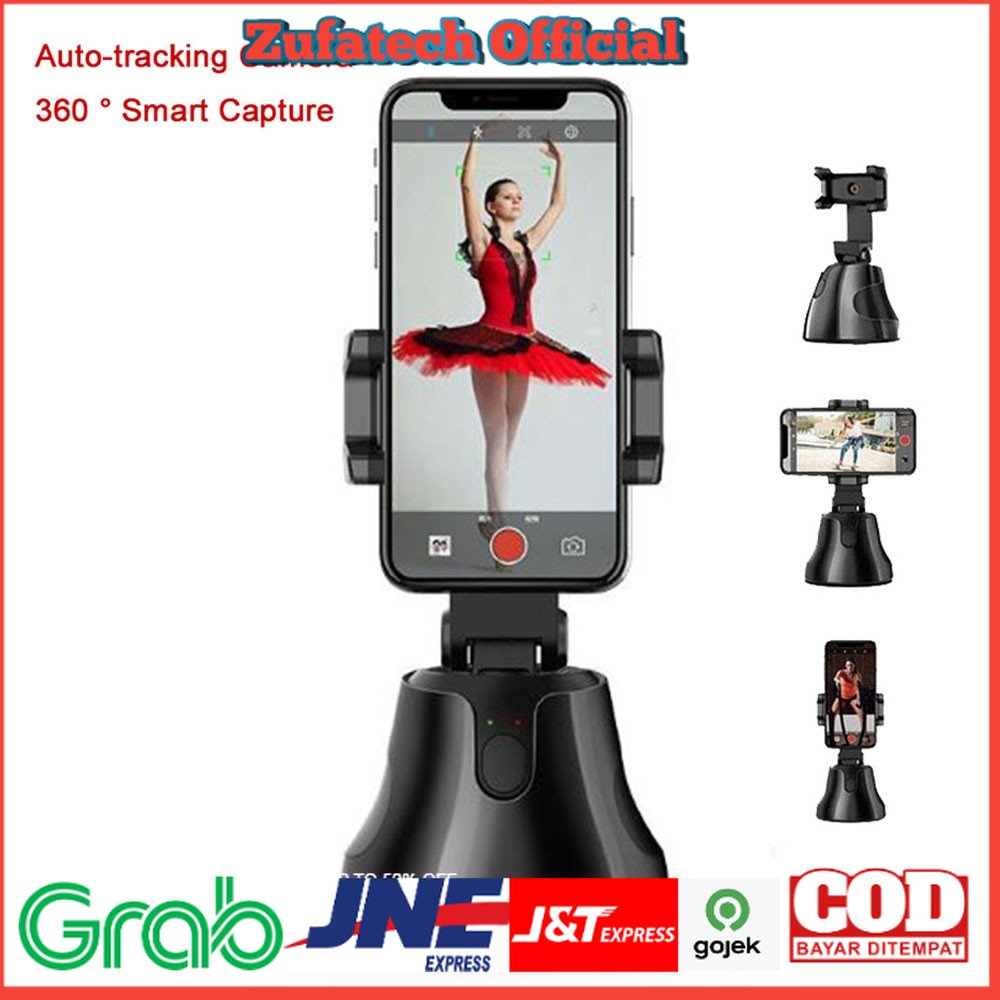 APAI GENIE Dudukan Smartphone Smart Object Tracking Stand Holder 360 Degree Rotate - AG276 - Black