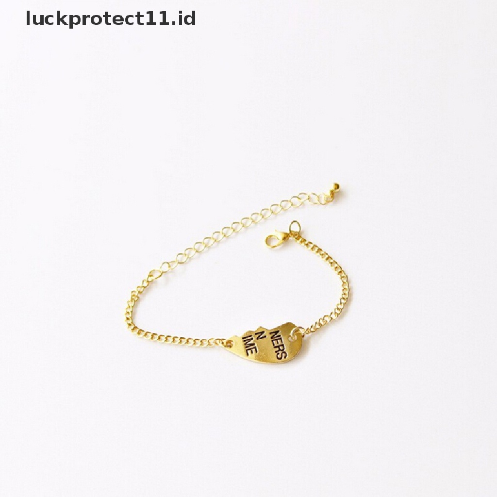 /Fashion Hot// Fashion// 2pcs Set Gelang Liontin Hati Belah Sahabat Selamanya Untuk Hadiah Persahabatan.