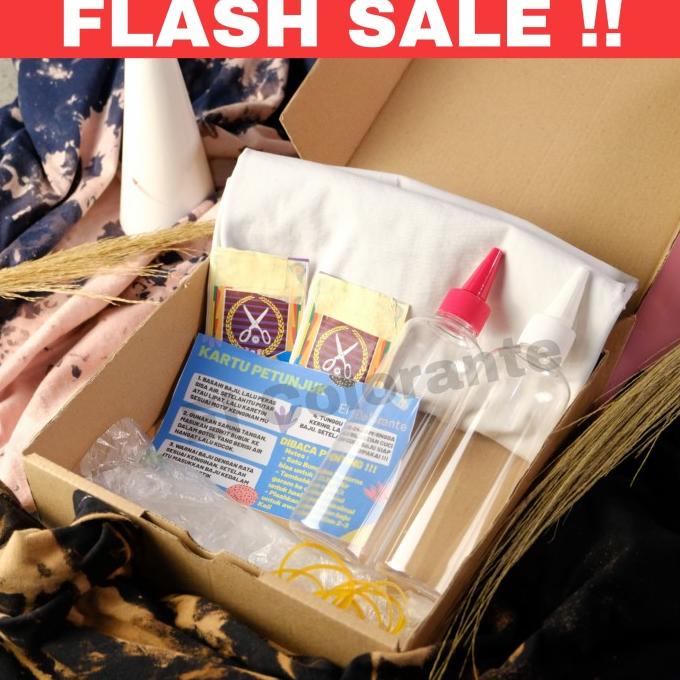 Tie Dye Kit Paket + Kaos Lengan pendek Komplit Tie Dye T Shirt DIY