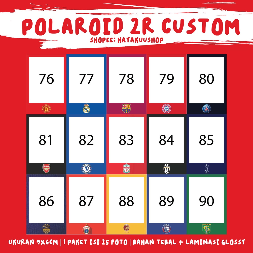 CETAK POLAROID CUSTOM (25 FOTO) + LAMINASI GLOSSY