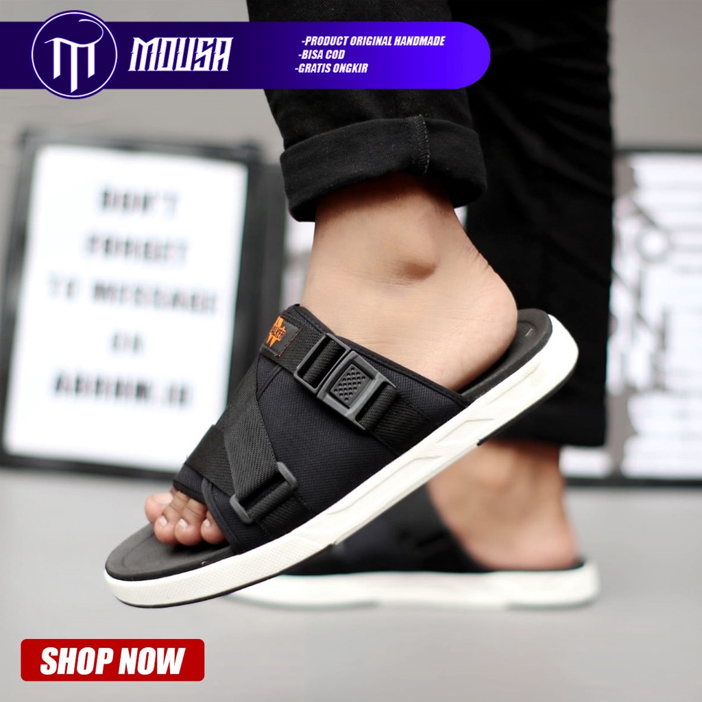 Sandal Slide Sandal Pria Sendal Flip Flop Ringan Terbaru Kekinian Mousa Vet