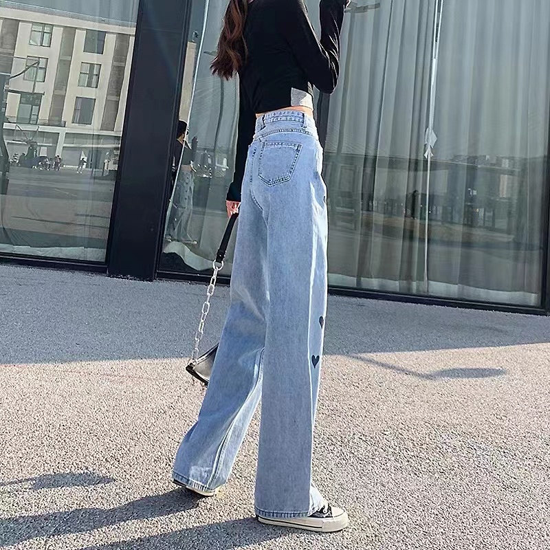 Highwaist Loose Jeans Wanita Murah