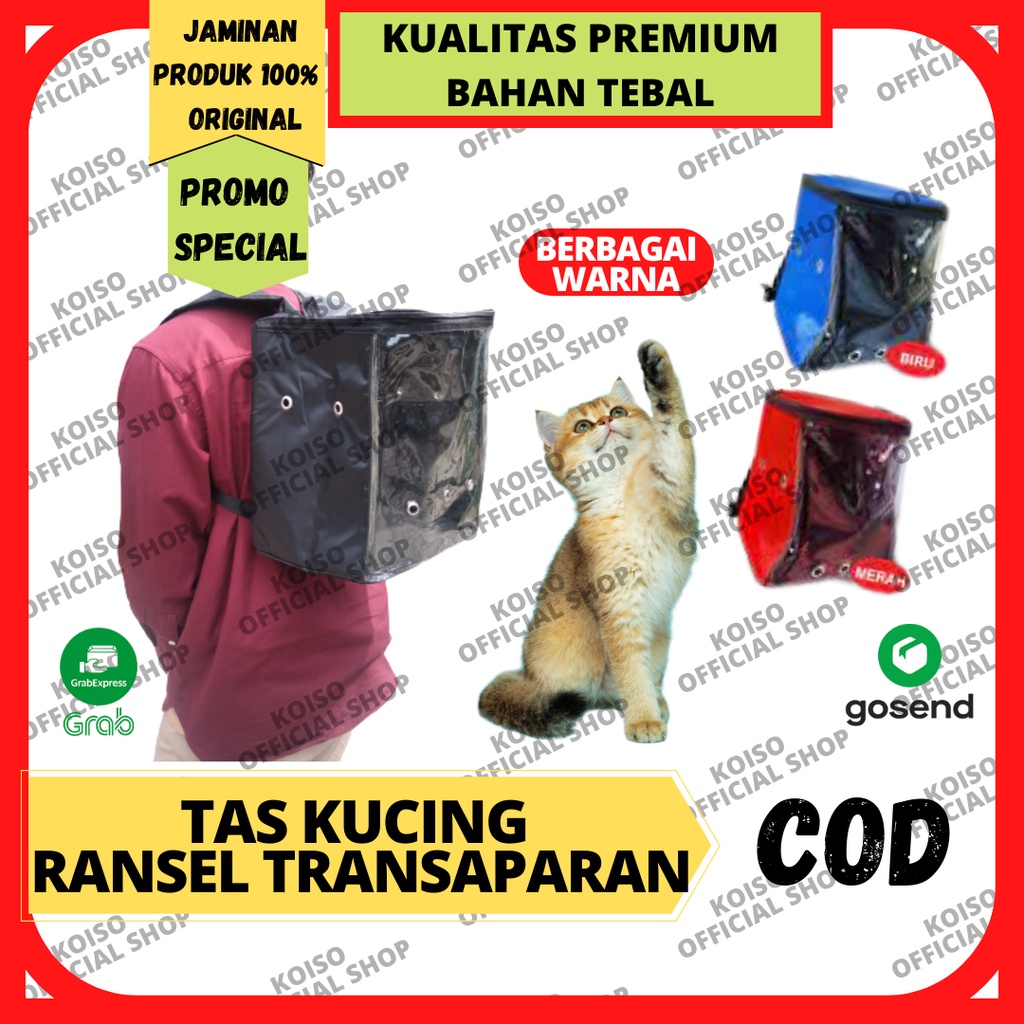 KOISO TAS KUCING RANSEL TRANSPARAN HEWAN TRAVEL BACKPACK CAT DOG BEST QUALITY PREMIUM