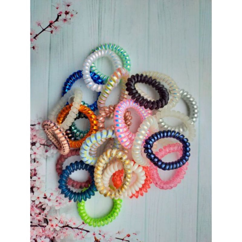 Ikat Rambut Spiral Karet Rambut Spiral Ikat Rambut Wanita Ikat Rambut Cewek Karet rambut wanita karet rambut cewek pita rambut wanita pita rambut cewek karet rambut anak ikat rambut anak pita rambut anak