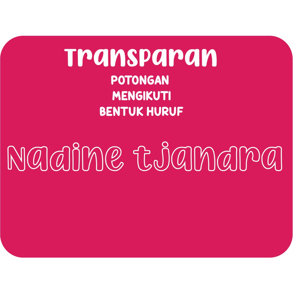 [Sticker Pensil Transparan 001 isi 45pcs] Sticker Nama Anak pensil lucu label nama anak stiker crayon Transparan clear