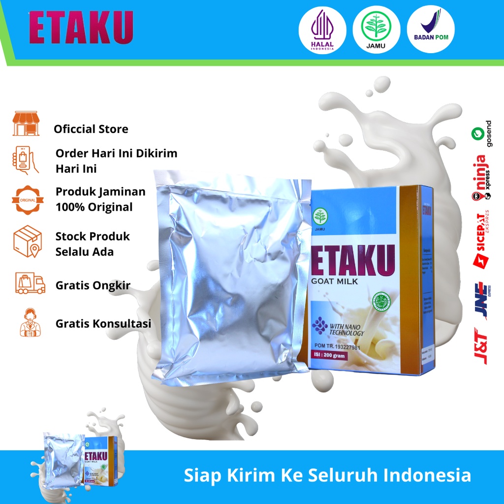 

ETAKU WALATRA SUSU KAMBING ETAWA HALAL BPOM - MENINGKATKAN KESEHATAN IMUN TUBUH VITAMIN TULANG DAN SENDI - BISA COD