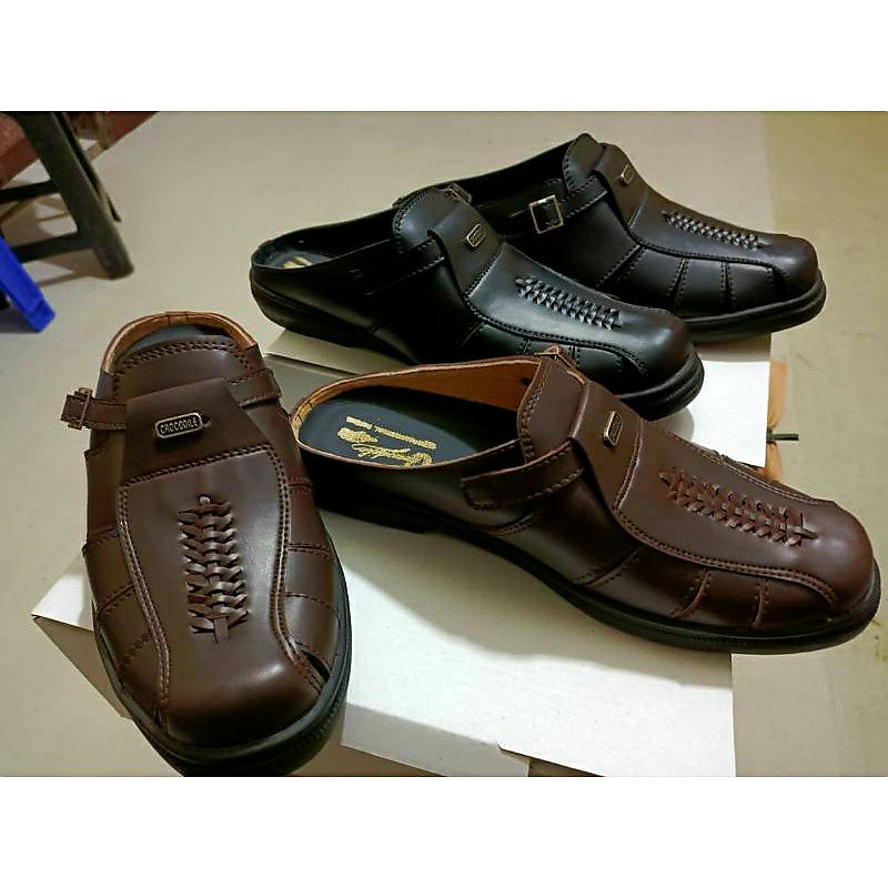 Sendal sepatu / Sendal kerja / Sepatu acara / Sepatu kualitas premium Sepatu hitam murah Spatu selop