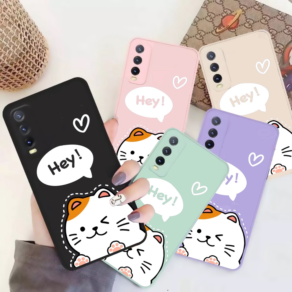 SOFTCASE MACARON HEY CAT INFINIX SMART 4 / SMART 5 / SMART 6 RAM 2GB / SMART 6 RAM 3GB / HOT 9 PLAY 