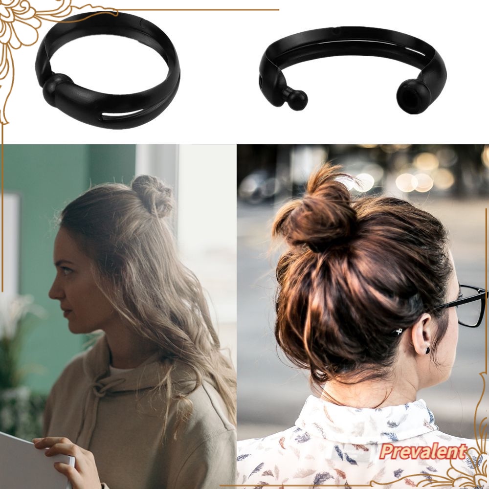 Preva 2pcs Pembuat Sanggul Untuk Rambut Hitam Alat Mengepang Rambut Roll Bun Hair Bun Ponytail Maker