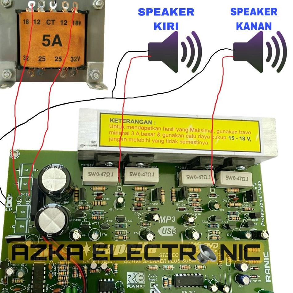 Terbagus.. Kit Power Amplifier Speaker Aktif Stereo Karaoke Plus Bluetooth