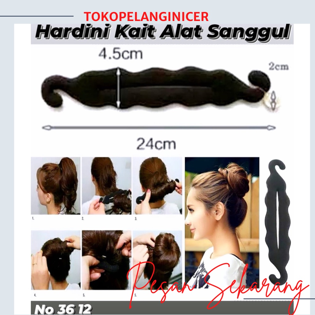 HARDINI KAIT ALAT SANGGUL - Cepol Rambut HairDini - Hairsponge- Hairbun - Hairlock Ikat Rambut Donat Kekinian Korea Style