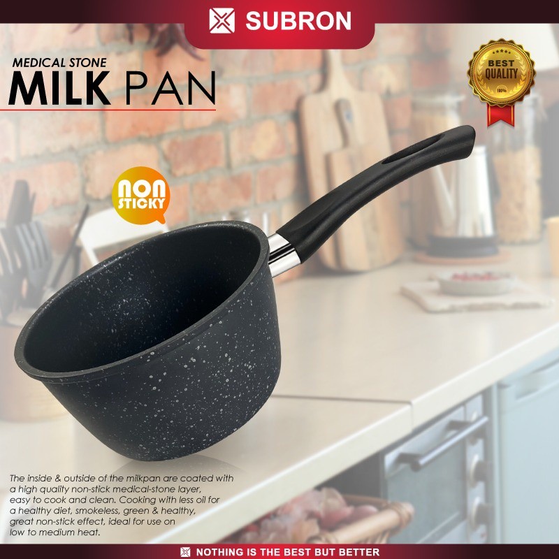 Panci Susu Milk Pot Medical Stone Anti Lengket Non Stick - SUBRON