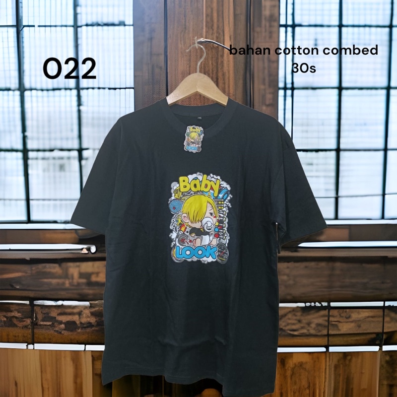 baju polos gambar DTF bahan cotton combed 24s unisex kode 022