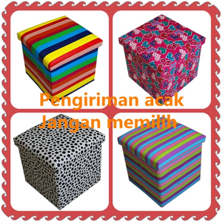 Bangku Lipat/Kotak Penyimpanan-Motif 57