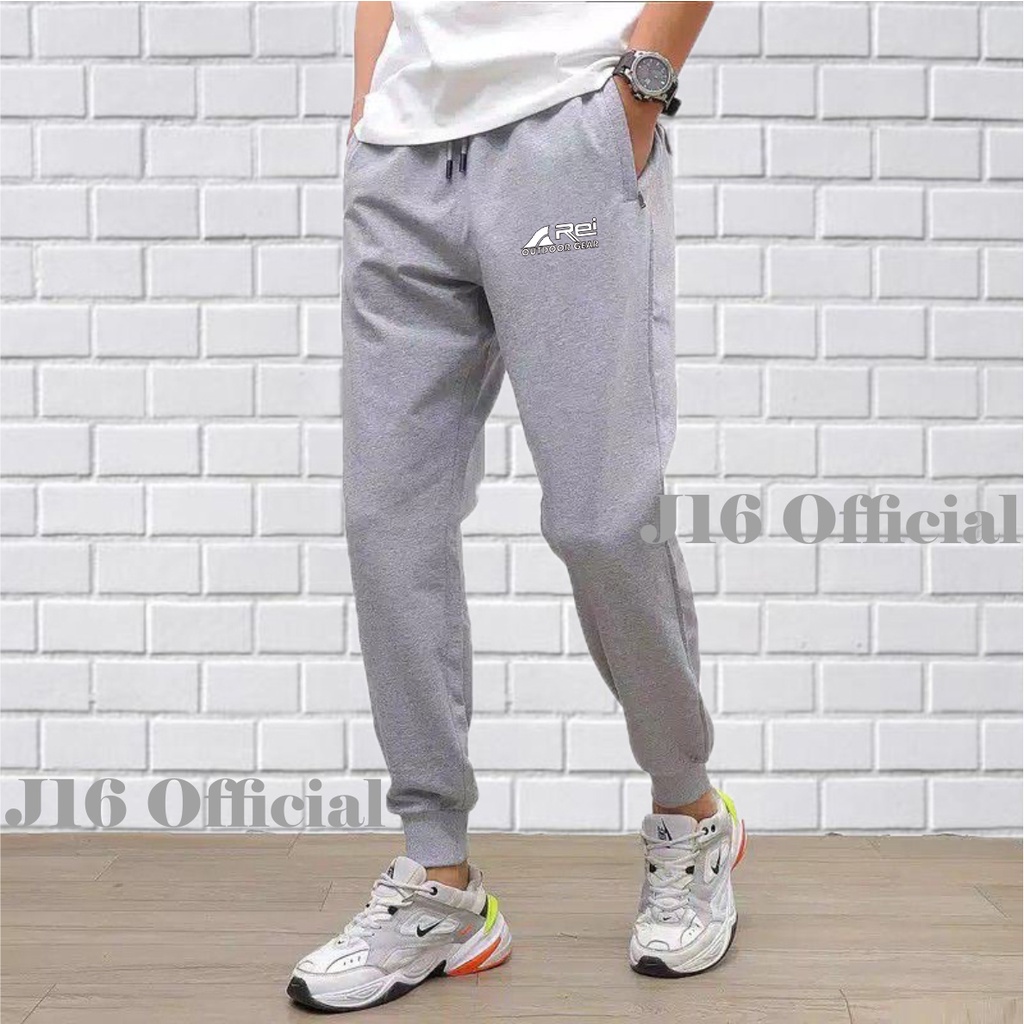 OUTDOOR REI Celana Jogger PREMIUM Sweatpants Pria Wanita Training Panjang Olahraga Outdoor