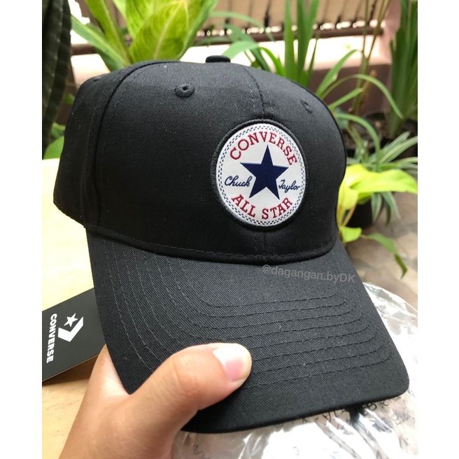 Topi Converse Cap Original 100% Full Black