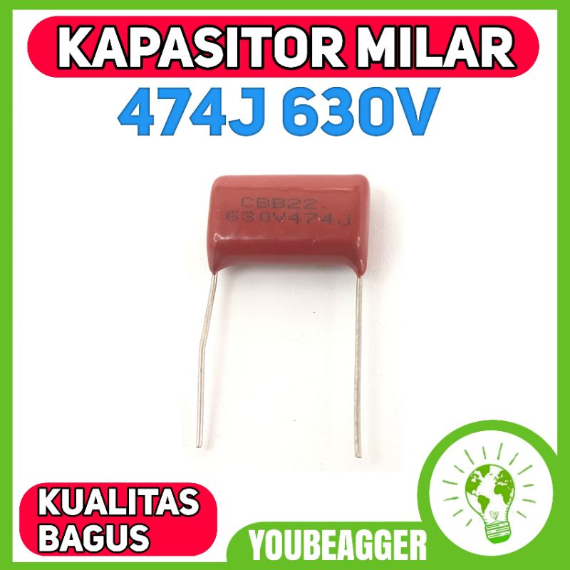 Kapasitor milar 474j 630v