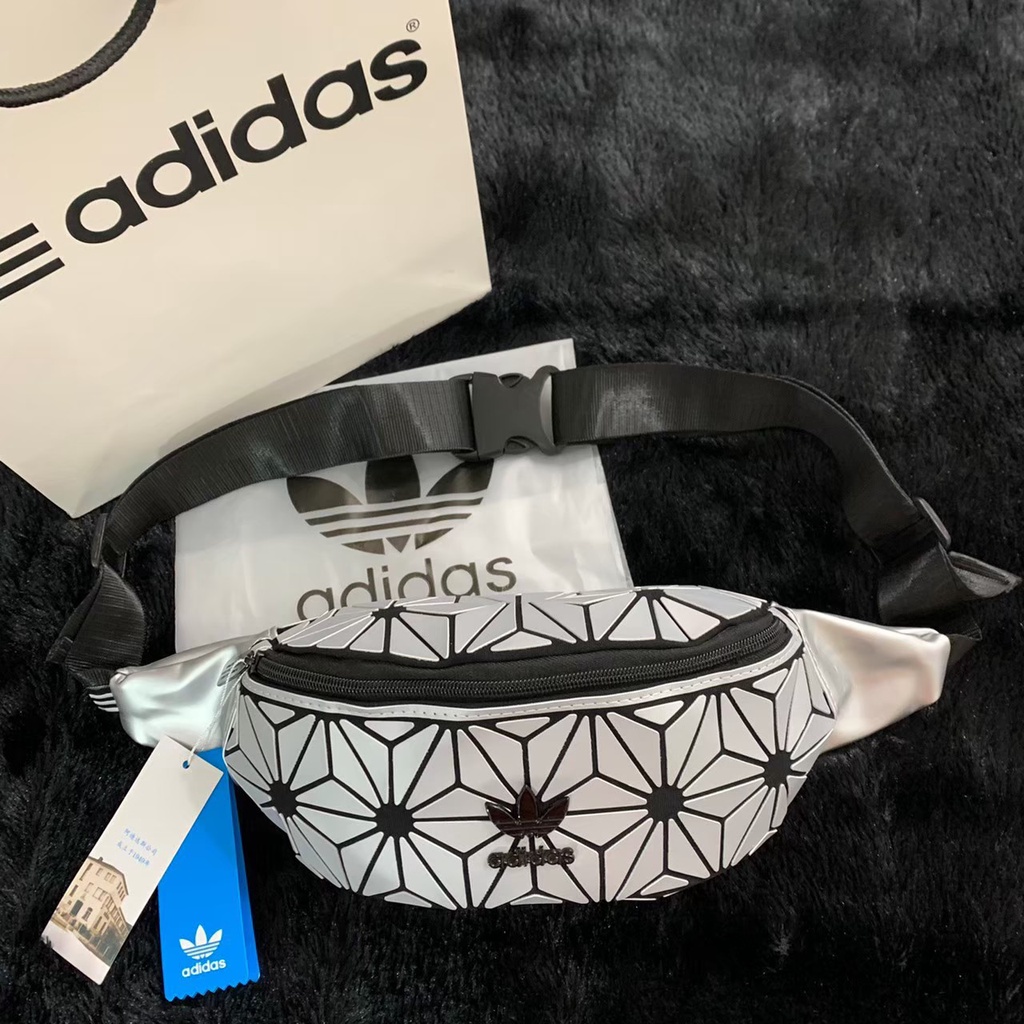 TAS WAISTBAG ADIDAS ORIGINAL WHITE / WAISTBAG ADIDAS ORIGINAL FULL SET WITH PAPERBAG