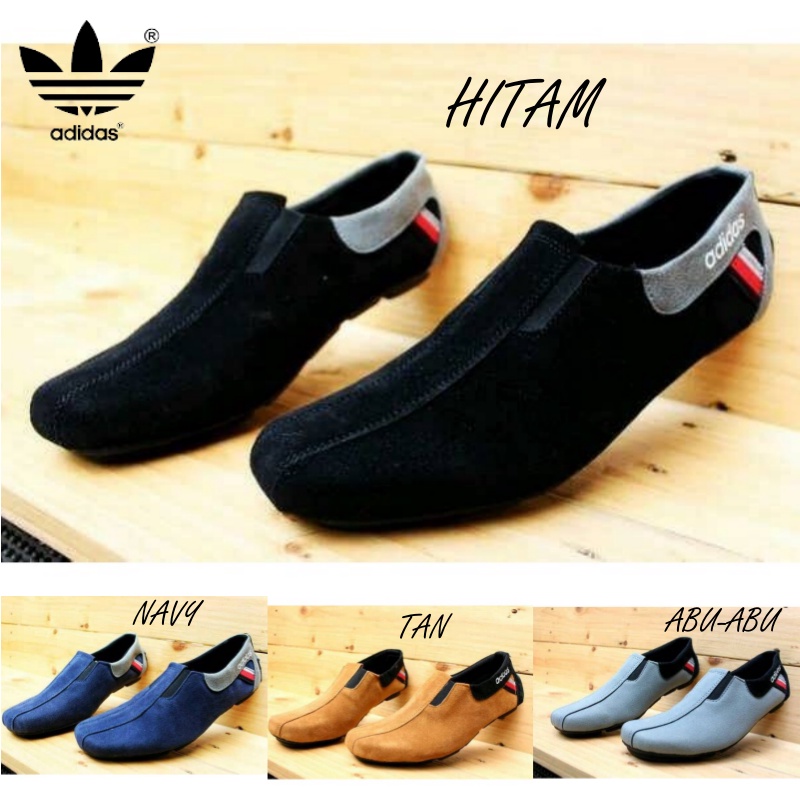 Promo Sepatu Slop Slip On Pria Tanpa Tali // Sepatu Casual Pria Wanita // Sepatu Pria Adidas Mesy Ba