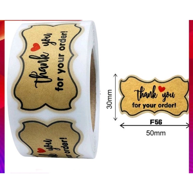 

(ROLL) Stiker Thank You kotak | Sticker Label | Stiker Label