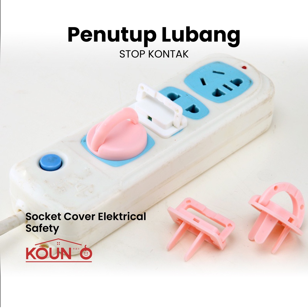 Pelindung Stop Kontak Pengaman Bayi Penutup Colokan Listrik Socket Cover Electrical Safety 2 Kaki dan 3 Kaki