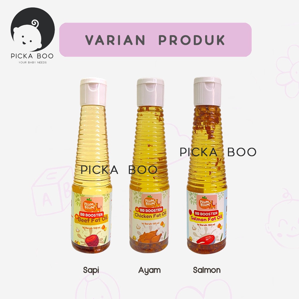 PICKA BOO Plum &amp; Blum Chicken Fat Oil Beef Fat Oil Minyak Mpasi BB Booster