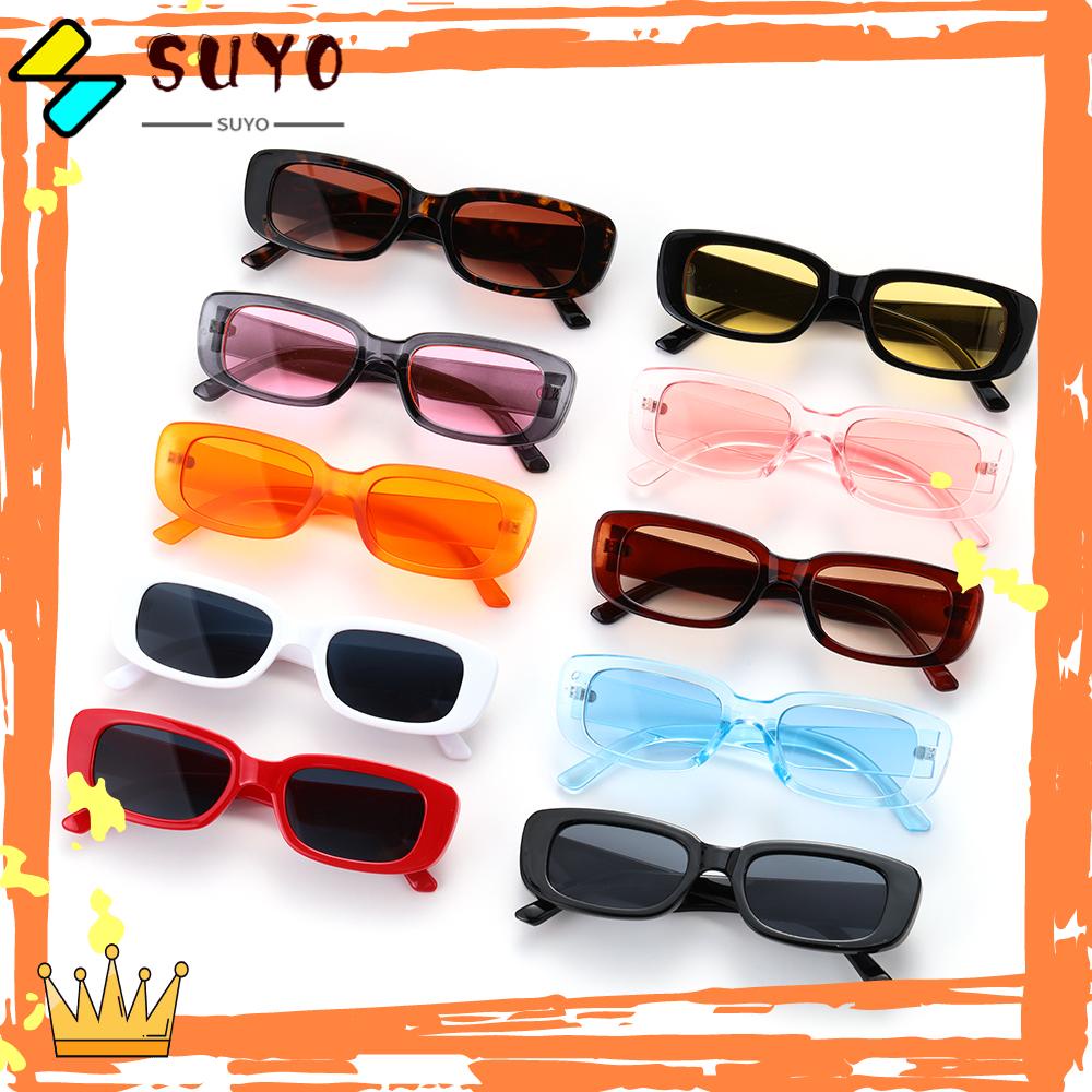 Suyo Kacamata Hitam Wanita Retro Uv400Perlindungan Bingkai Persegi Eyeglasses