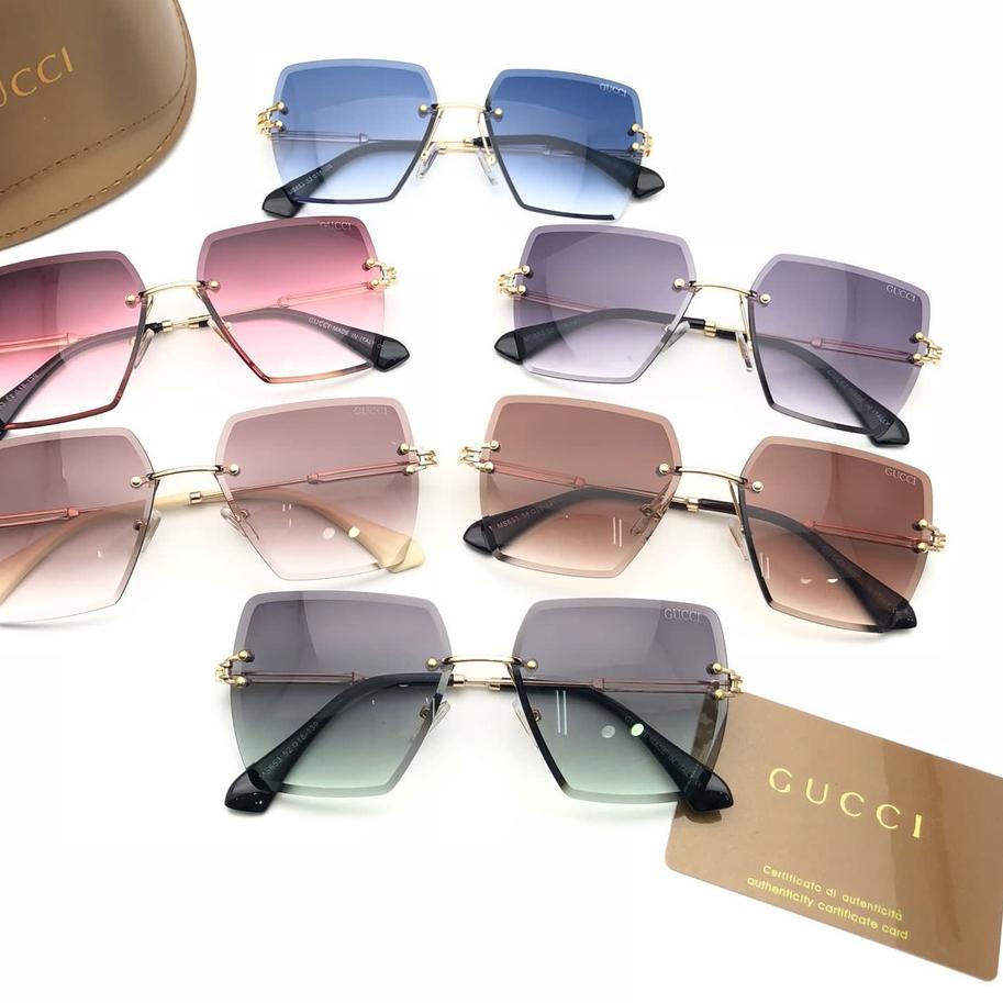 Baru [ COD ] Kacamata Fashion Wanita / Kacamata Hitam Wanita Gucci Jk653 Super & Free Cleaner