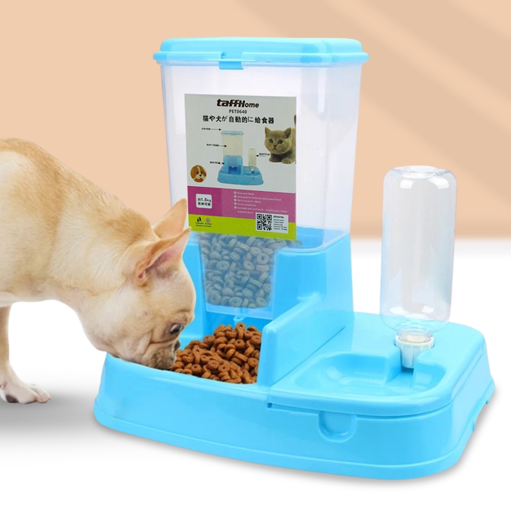 Home Tempat Makan Anjing Kucing Automatic Pet Food Dispenser