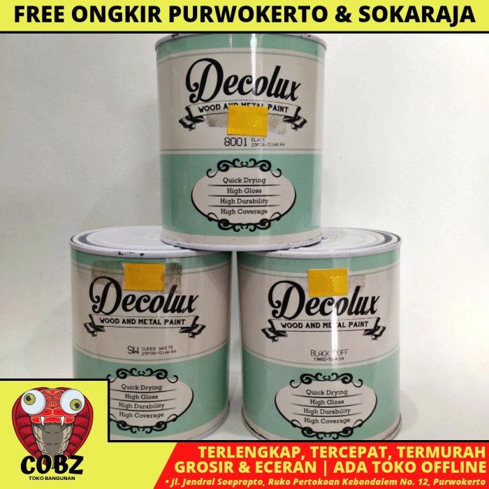 DECOLUX CAT KAYU BESI 1 KG PER KALENG